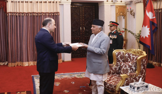 New ambassadors present credentials to Prez Paudel