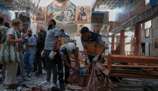 Suicide attack on Damascus church kills at least 25