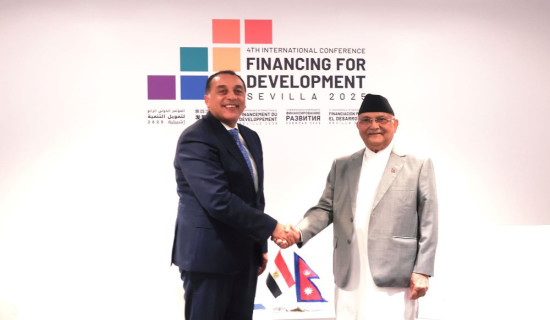PM Oli holds separate meetings with PMs from Egypt, Portugal