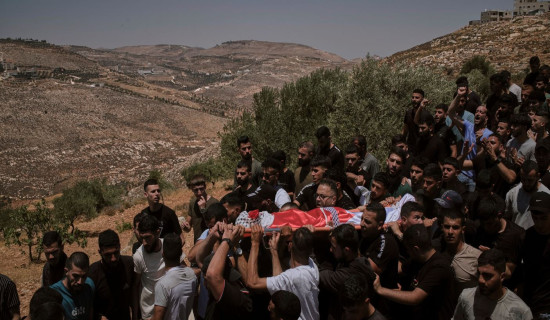 Israeli settlers rampage at a military base in the West Bank