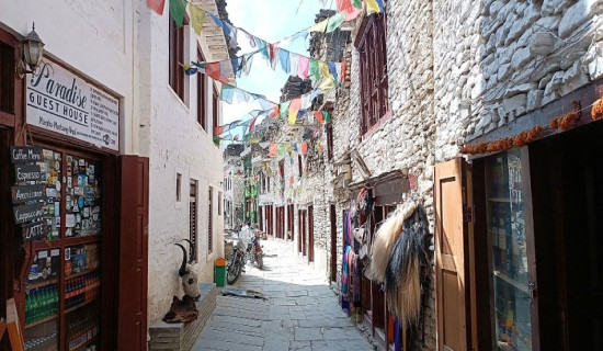 Desolate Marpha village