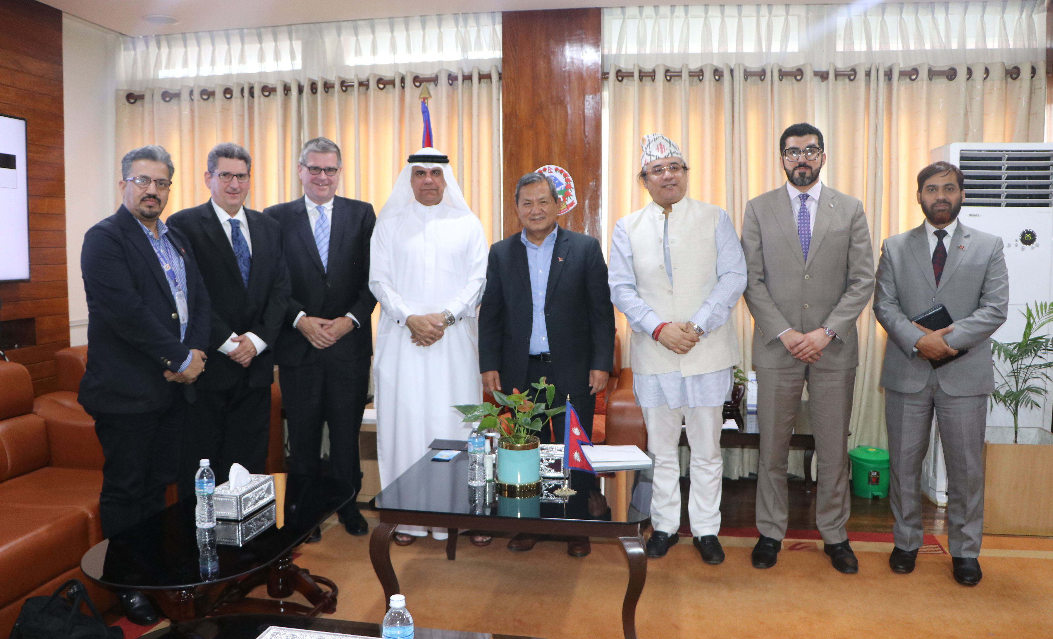 UAE team calls on Minister Gurung