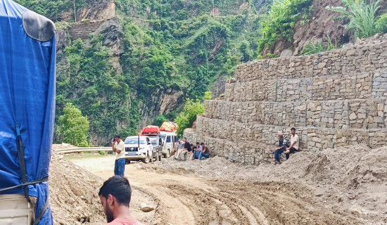 Karnali highway obstructed for three days