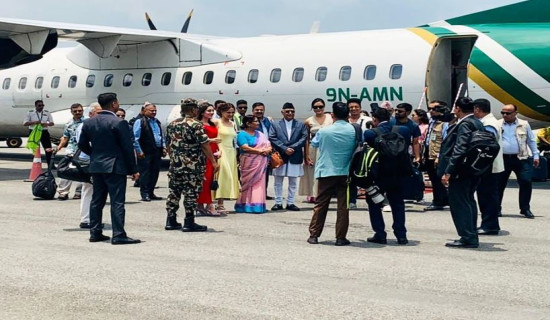 Prime Minister Oli arrives in hometown