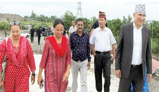 DPM Paudel inspects ongoing projects