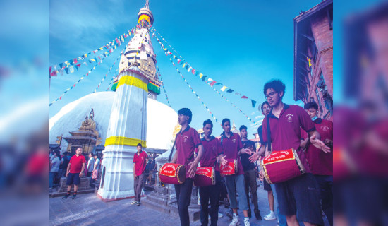 Gunla festival draws devotees to Swayambhu