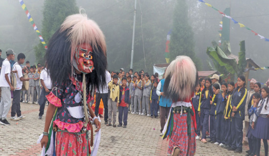 Lakhey dance performances make Taplejung, Dhankuta markets lively