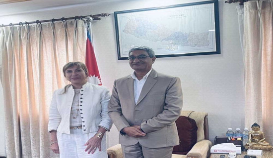 UNDP Resident Coordinator Hamdy calls on Home Minister Lekhak