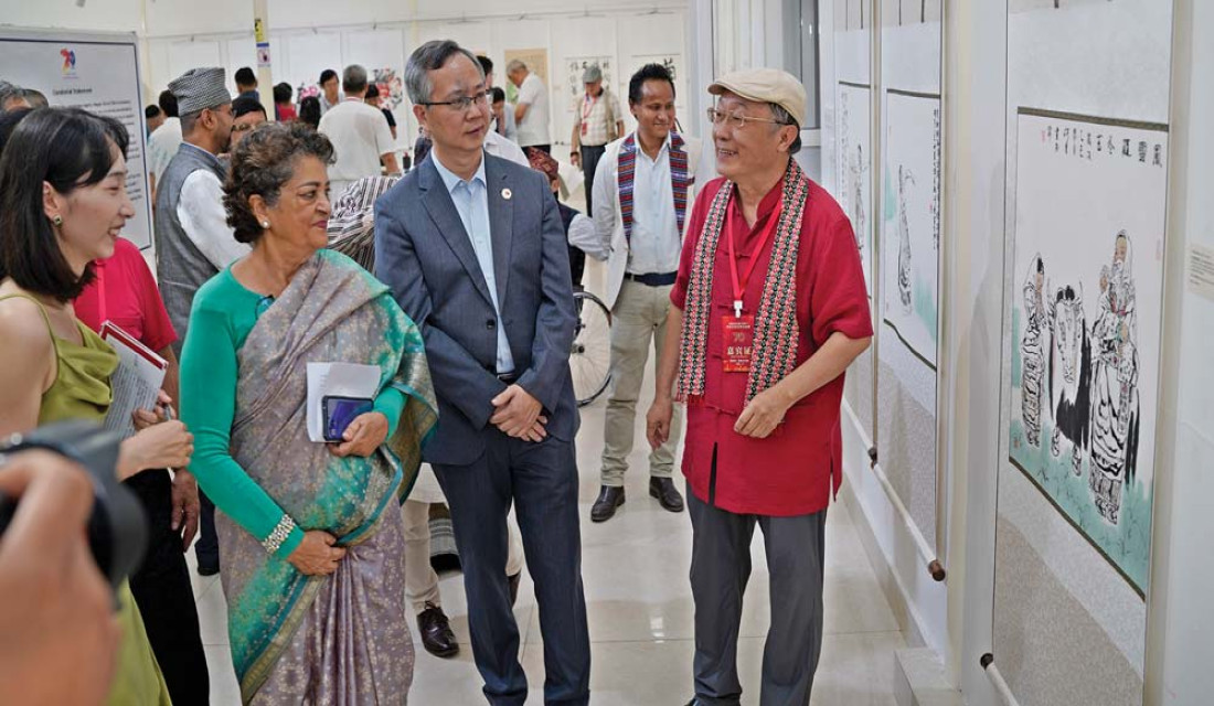Art exhibition celebrating 70th anniversary of Nepal-China begins