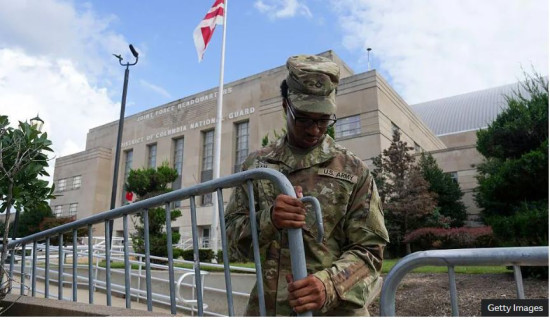 National Guard troops appear in Washington DC as mayor rejects 'authoritarian push'