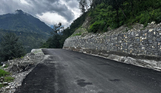 Baglung-Beni road repaired at a cost of Rs 3.21 million