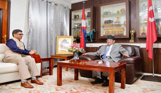 India's Foreign Secretary Misri calls on Chair Prachanda