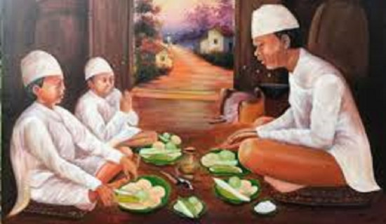 Tharus celebrating Aatwari festival today