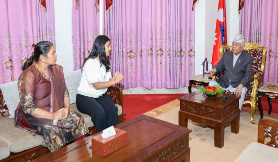Bipin's family calls on President Paudel