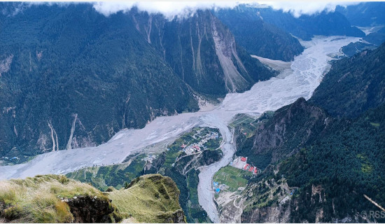 View of Tukuche village of Mustang