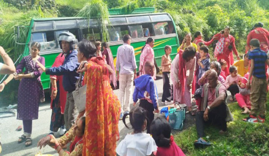 21 injured in city bus accident in Pokhara