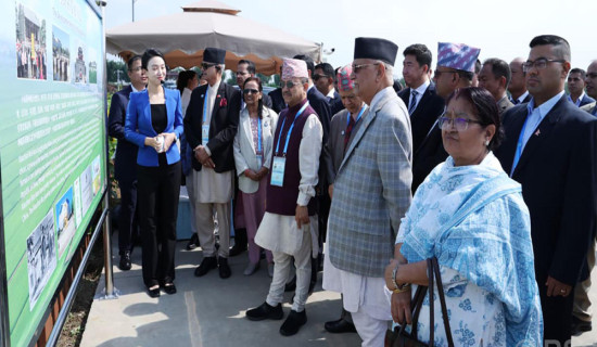 Prime Minister Oli visits rice planting area in Tianjin