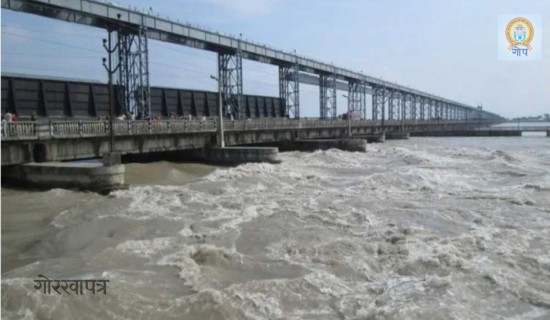 As water level rises, 31 gates of Saptakoshi barrage opened