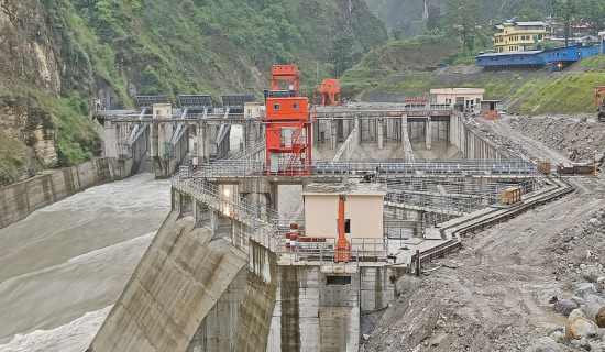 Commercial electricity production of Madhya Bhotekoshi from mid-September