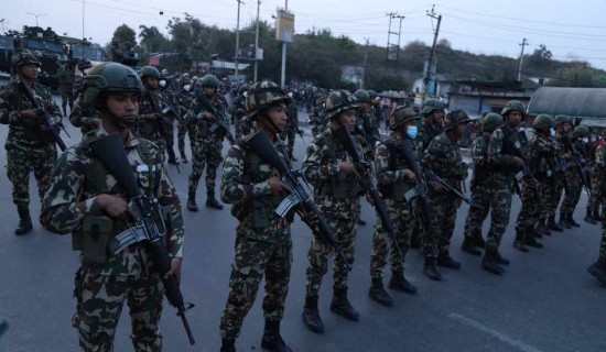 Nepali Army firm to mobilize all security agencies from 10:00pm onward if adverse situation goes on