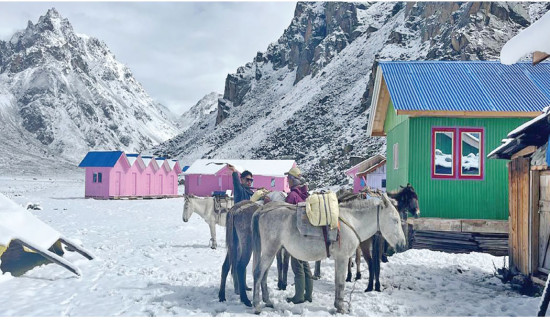 Snowfall in Kanchenjunga  region in September