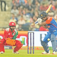 Abhishek smashes 74 off 39 as India ease past Pakistan