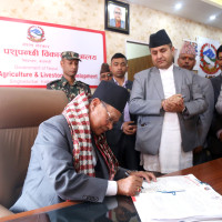 PM Prachanda welcomed in Delhi