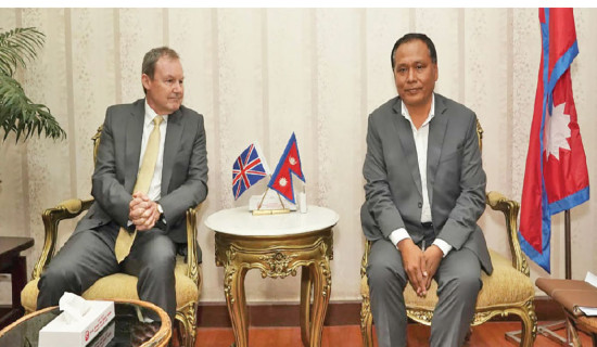 UK Ambassador Rob Fenn calls on Minister Ghising