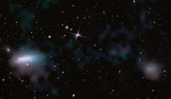 Astronomers discover massive gas bridge linking two dwarf galaxies