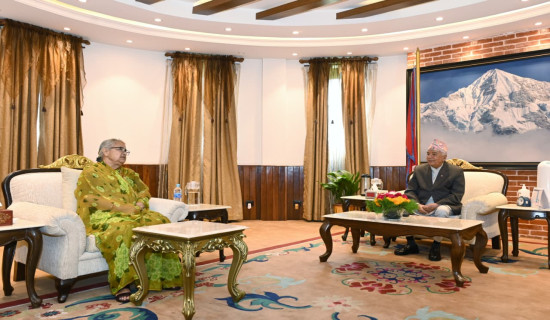 President Paudel and Prime Minister Karki hold meeting