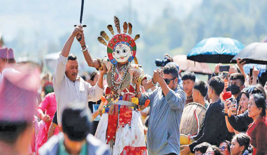 Khokana locals celebrate Sikali Jatra instead of Dashain