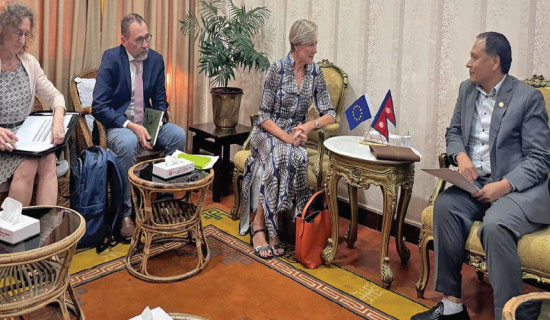 EU Ambassador Lorenzo calls on Minister Ghising