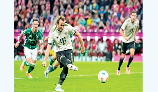Harry Kane scores his 100th goal for Bayern in 104th game