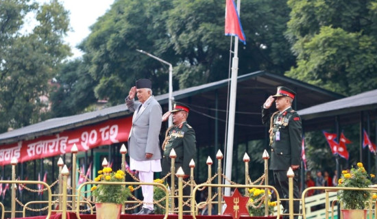 President Paudel graces Fulpati feu de joie