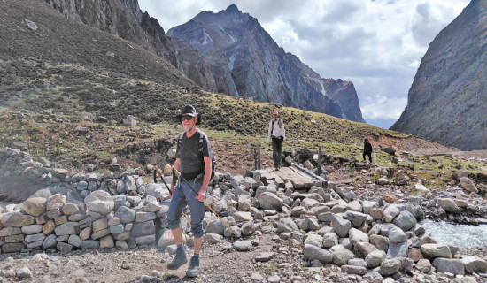 Tourist season begins as foreign trekkers enter Limi Valley