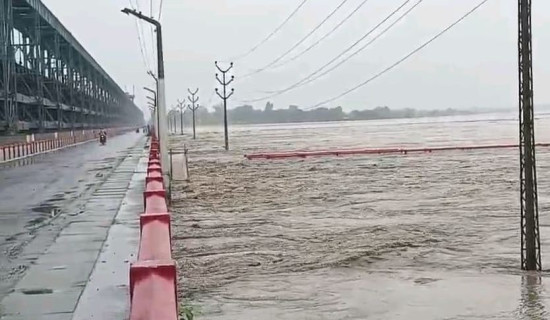 All 56 gates of Koshi Barrage opened, bridge closed to heavy vehicles