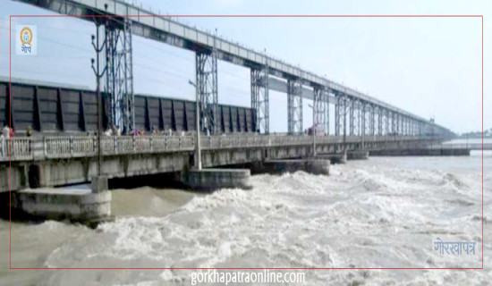 Water level recedes in Koshi Barrage but still is above risk level