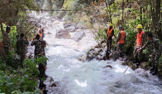 Nepali Army rescues 12 stranded, search ongoing for four missing in Rasuwa