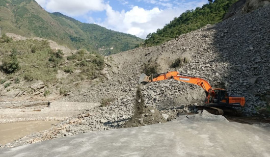 Reconstruction of damaged diversion on BP Highway in progress