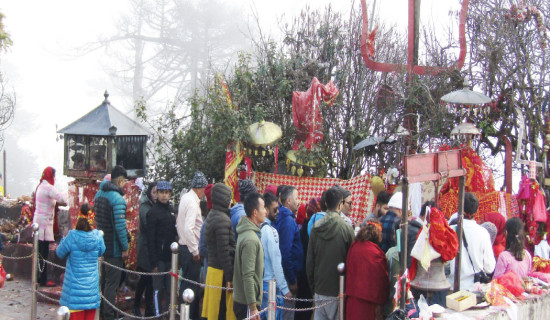 Over 16,000 devotees visit Pathibhara during Dashain