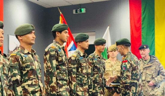 Nepali Army wins gold medal in Exercise Cambrian Patrol in UK