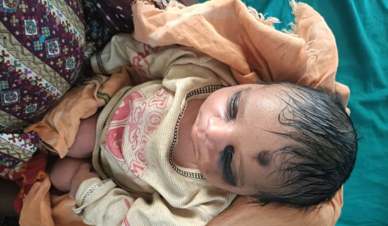 New born abandoned in rice field in Mahottari