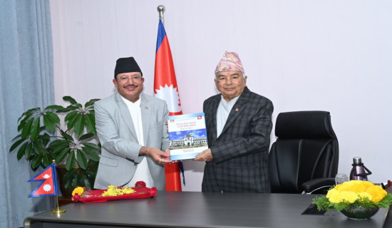 Election Commission submits its annual report to President Paudel