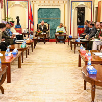 NRNA delegation meets Vice President Yadav