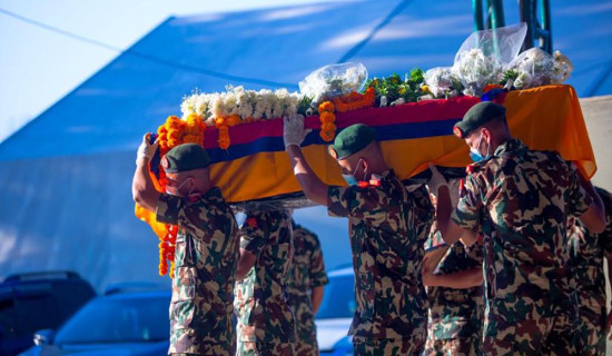 Bipin Joshi's mortal remains brought to Nepal
