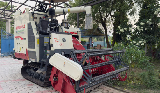 Introduction of paddy harvester addresses labour shortage