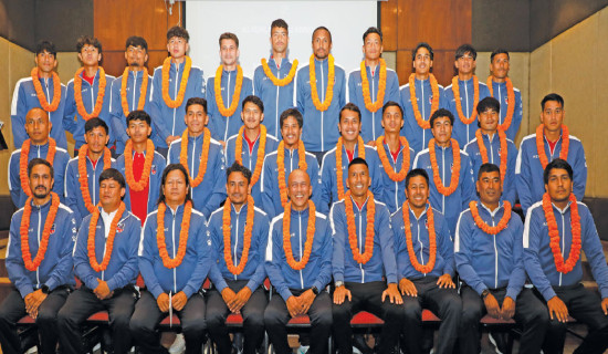 Nepal men’s football team bade farewell