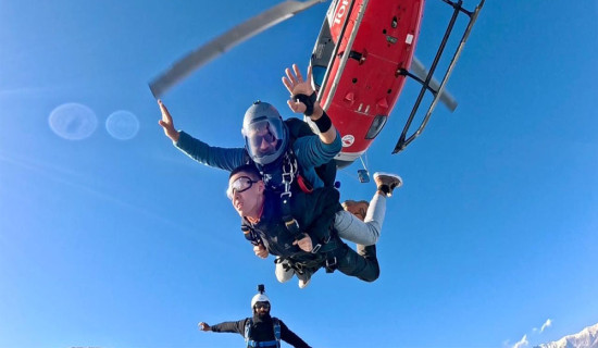 Pokhara alluring tourist choice for skydiving