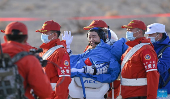 Shenzhou-20 astronauts arrive in Beijing