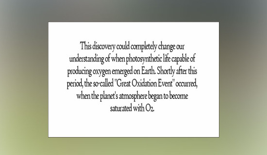 Photosynthetic Life Existed  2.5 Billion Years Ago: AI